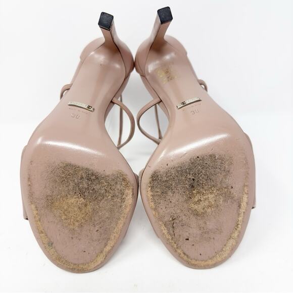 Gucci Crystal Embellished GG Double G Sandals Heels - Picture 13 of 15